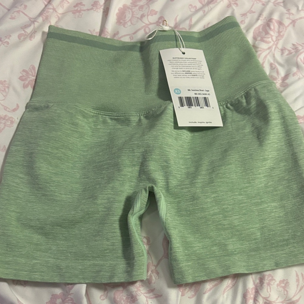 BuffBunny Sage Green Bike Shorts